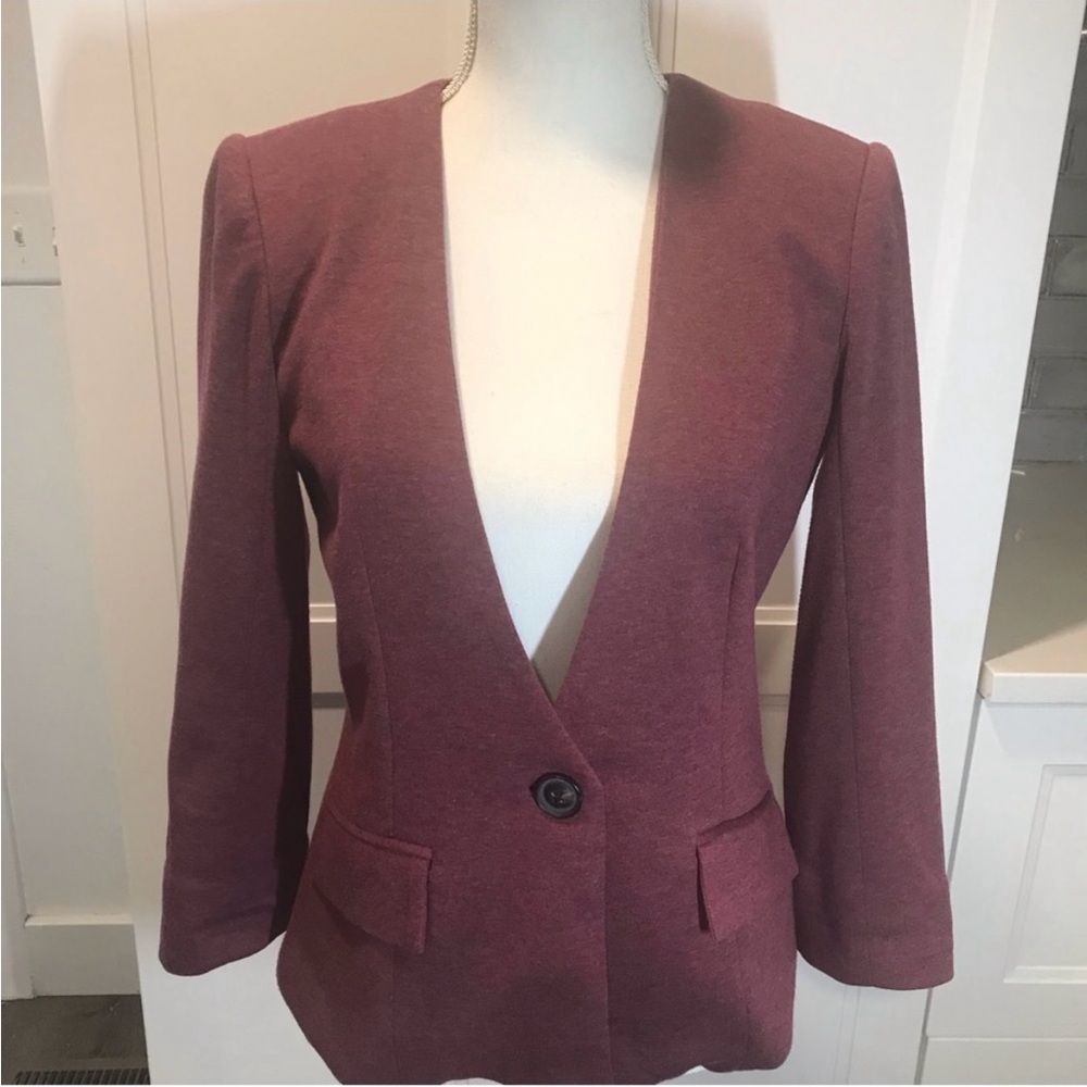 Anthropologie Cartonnier Cornerstone burgundy blazer Sz Sm